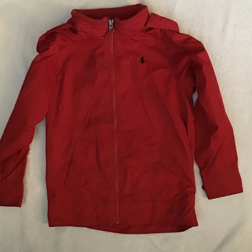 Polo by Ralph Lauren kids red hooded raincoat